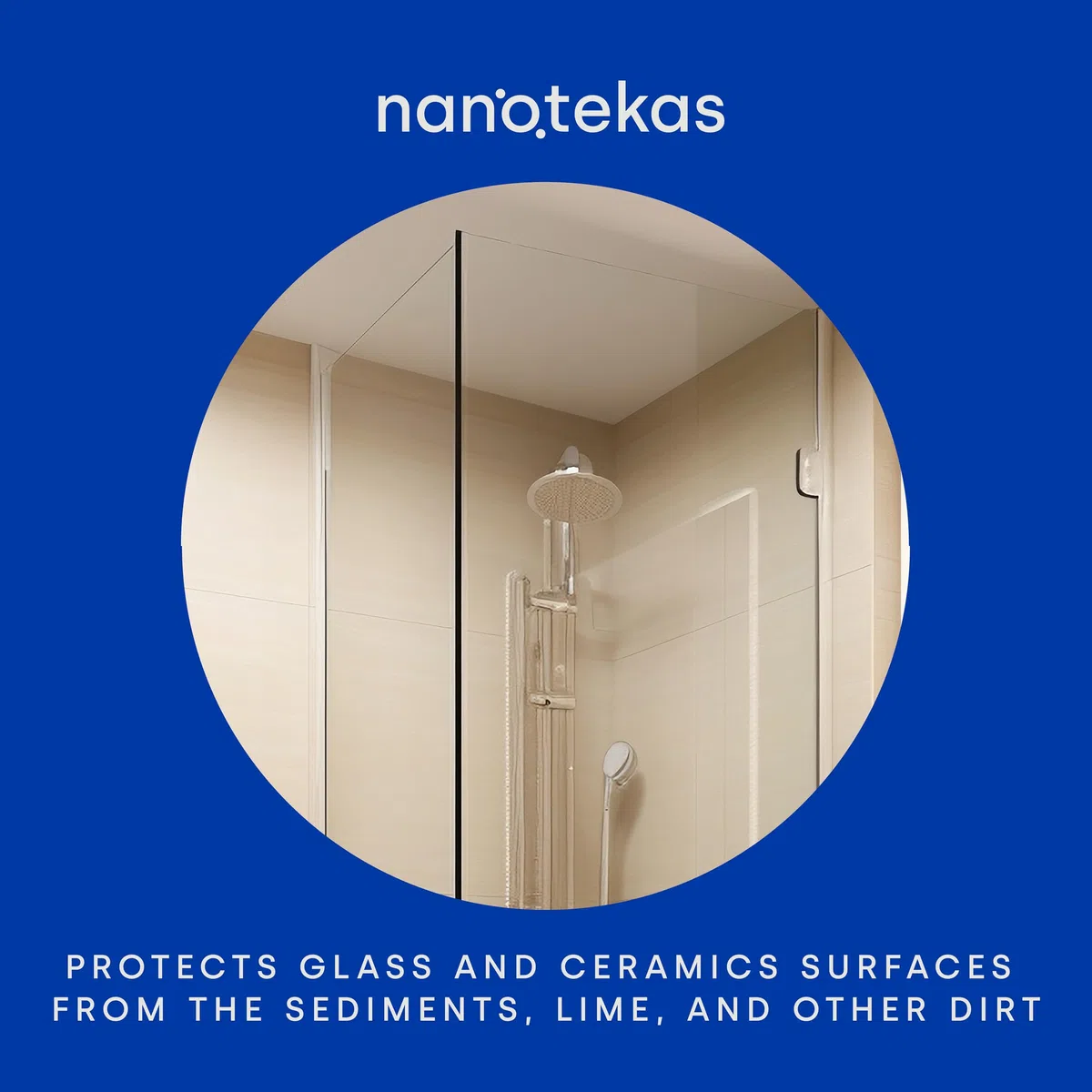 Kit Nano Glass Coating 2 in 1 - Vetro doccia e protezione in ceramica. Spray per porte doccia - Protezione contro residui di sapone e macchie di acqua dura