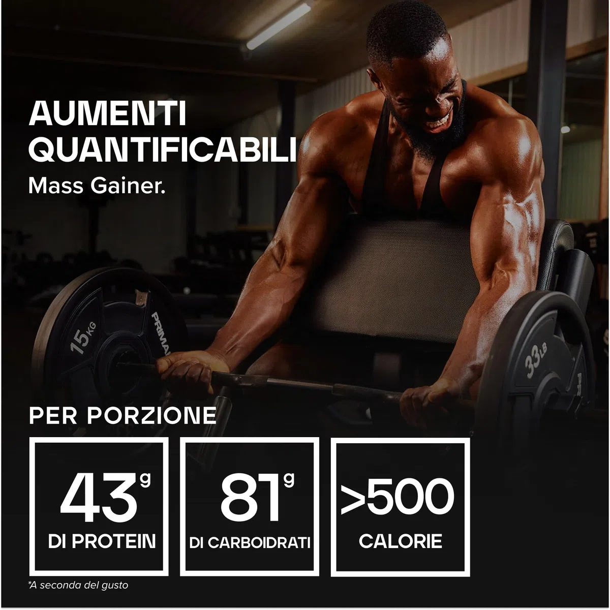 Bulk Mass Gainer Completo | Cioccolato | 16 porzioni | 43g proteine per porzione | 81g carboidrati | 500 kcal per porzione | Gainer ipercalorico | Supporta crescita e mantenimento muscolare