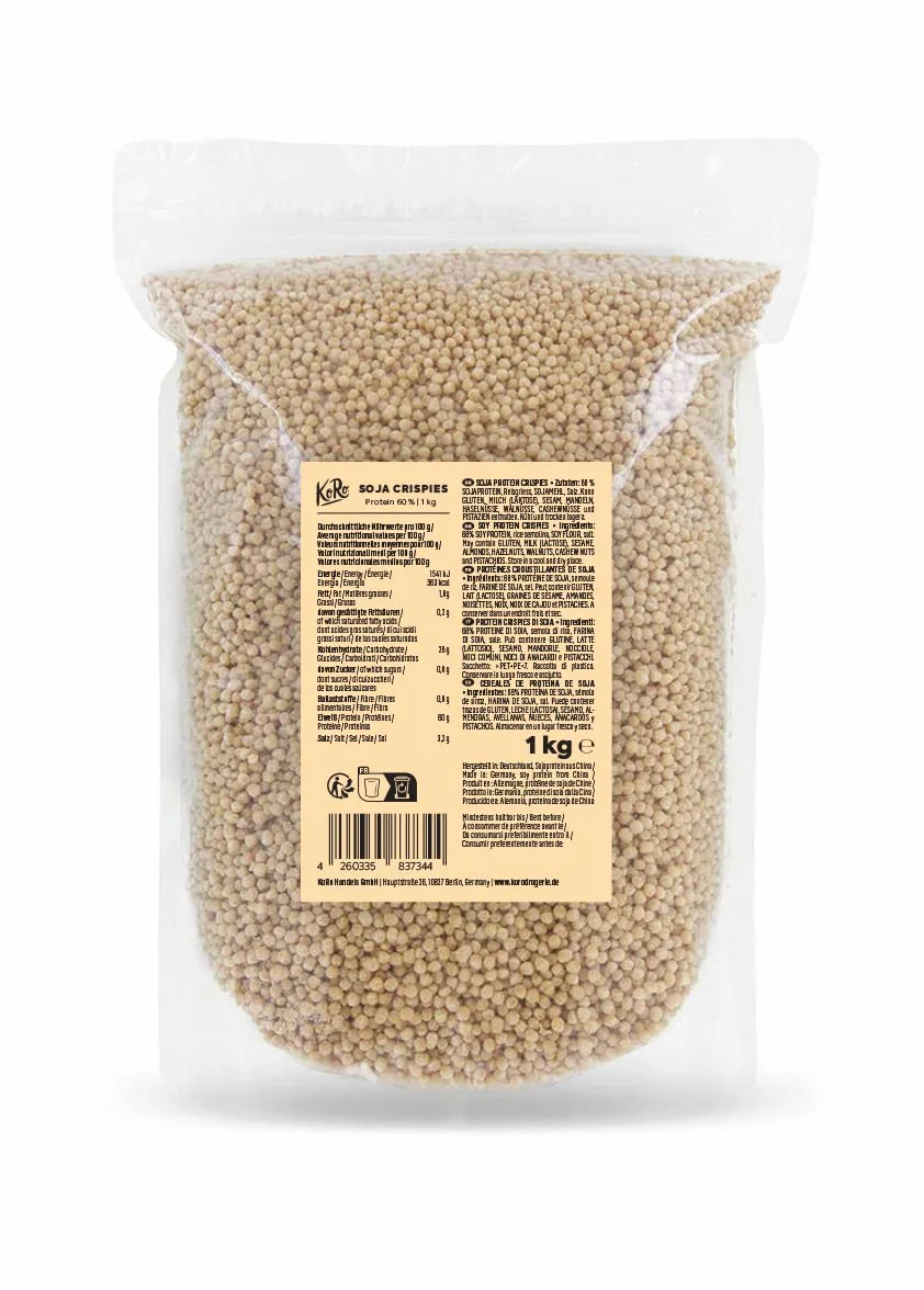 KoRo - Cereali proteici al 60% 1 kg - per la colazione o come snack - croccanti e gustosi - maxi confezione