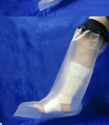 Akozon Keep Leg Cast Dry, doccia impermeabile, protezione per i piedi, protezione in gesso, gamba impermeabile, copertura per le gambe per adulti, protezione in gesso per adulti, doccia, ferite