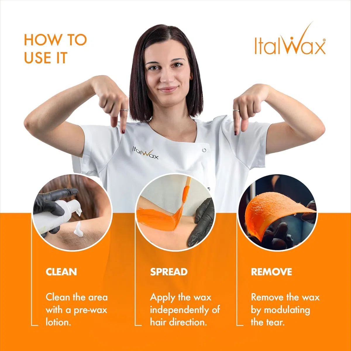 Italwax Top Line Coral - 750g - Perline di cera per la depilazione a caldo senza strisce - Formula sintetica ideale per le pelli sensibili - Consigliato per l'area bikini e le ascelle - Inodore