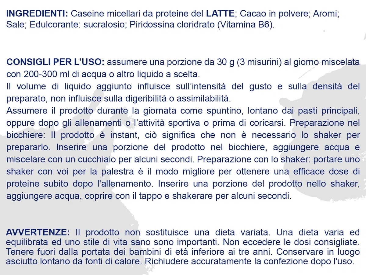 PROLABS PRIME CASEIN - 1 Kg – Wafer-Nocciola - Integratore alimentare di proteine del latte - Purissime caseine micellari - Crescita e mantenimento della massa muscolare