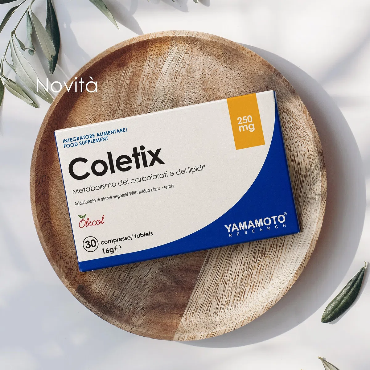 YAMAMOTO RESEARCH Coletix New Formula 30 compresse, integratore alimentare a base di riso rosso fermentato (Monascus purpureus), con gamma orizanolo e coenzima Q10. Supporta la salute del cuore