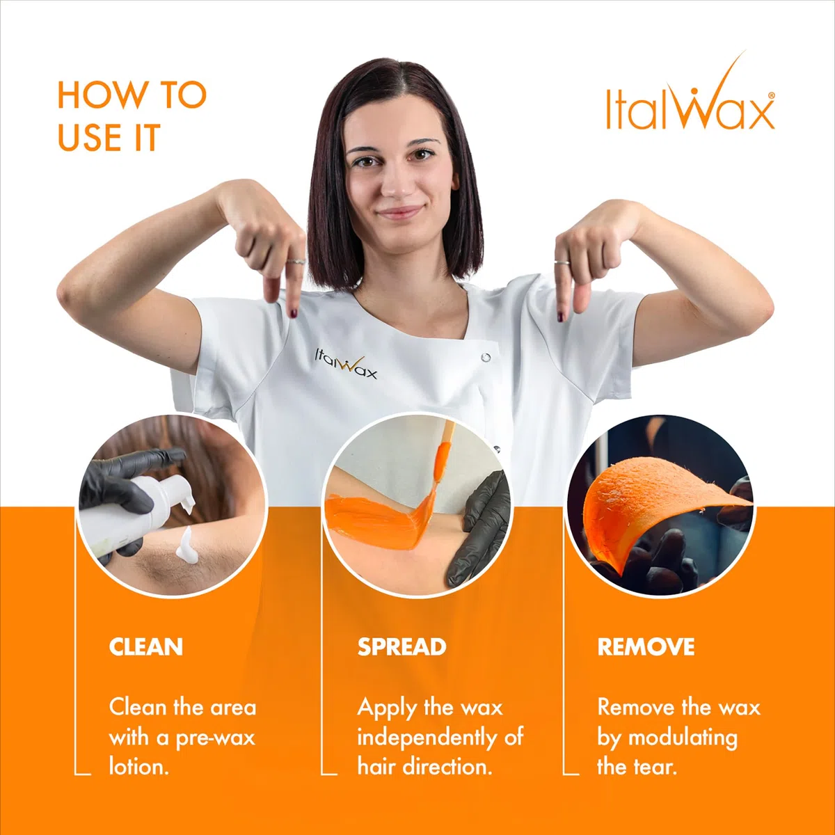 Italwax Top Line Coral - 750g - Perline di cera per la depilazione a caldo senza strisce - Formula sintetica ideale per le pelli sensibili - Consigliato per l'area bikini e le ascelle - Inodore