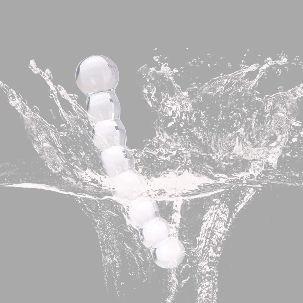 Plug anale Sextoyset per uomo, dildo in vetro, punto G, stimolazione vagina, masturbazione, roluck cristallo perline buttplug trasparente anale giocattolo per donne e uomini