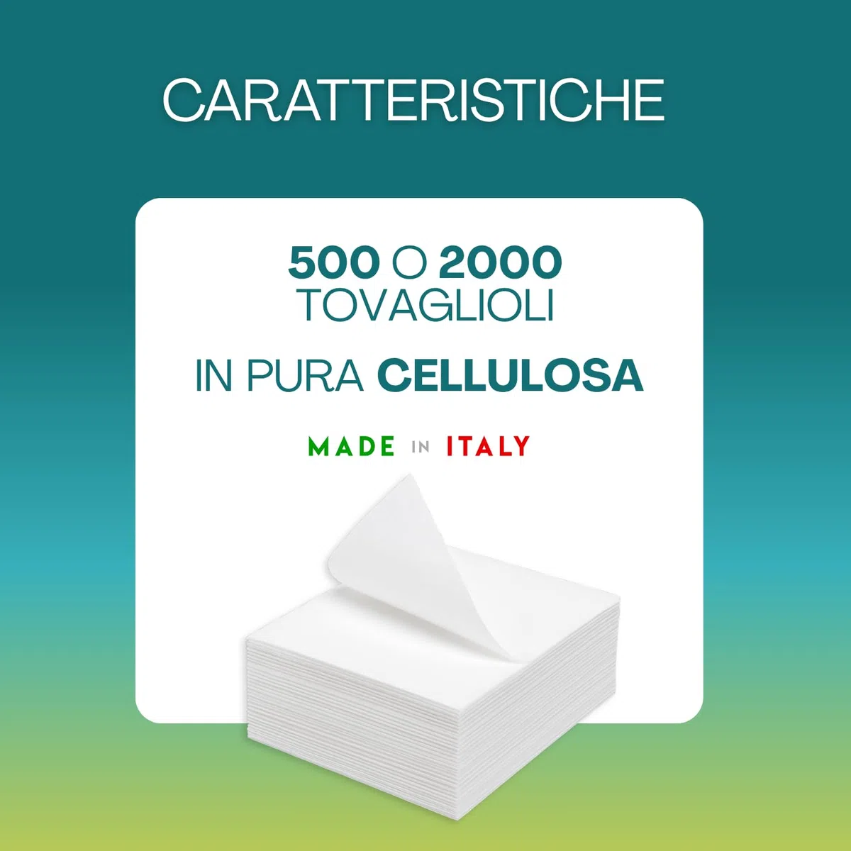 Virsus 500 tovaglioli di Carta doppio velo 38x38 Pura cellulosa 10cf da 50 pezzi tovagliolo Carta