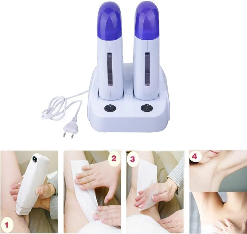 SQUADO - 2 Manipoli Scaldacera A Rullo Per Stick Ceretta Professionale Da 40 W, Depilazione Duratura con Ceretta a Rullo