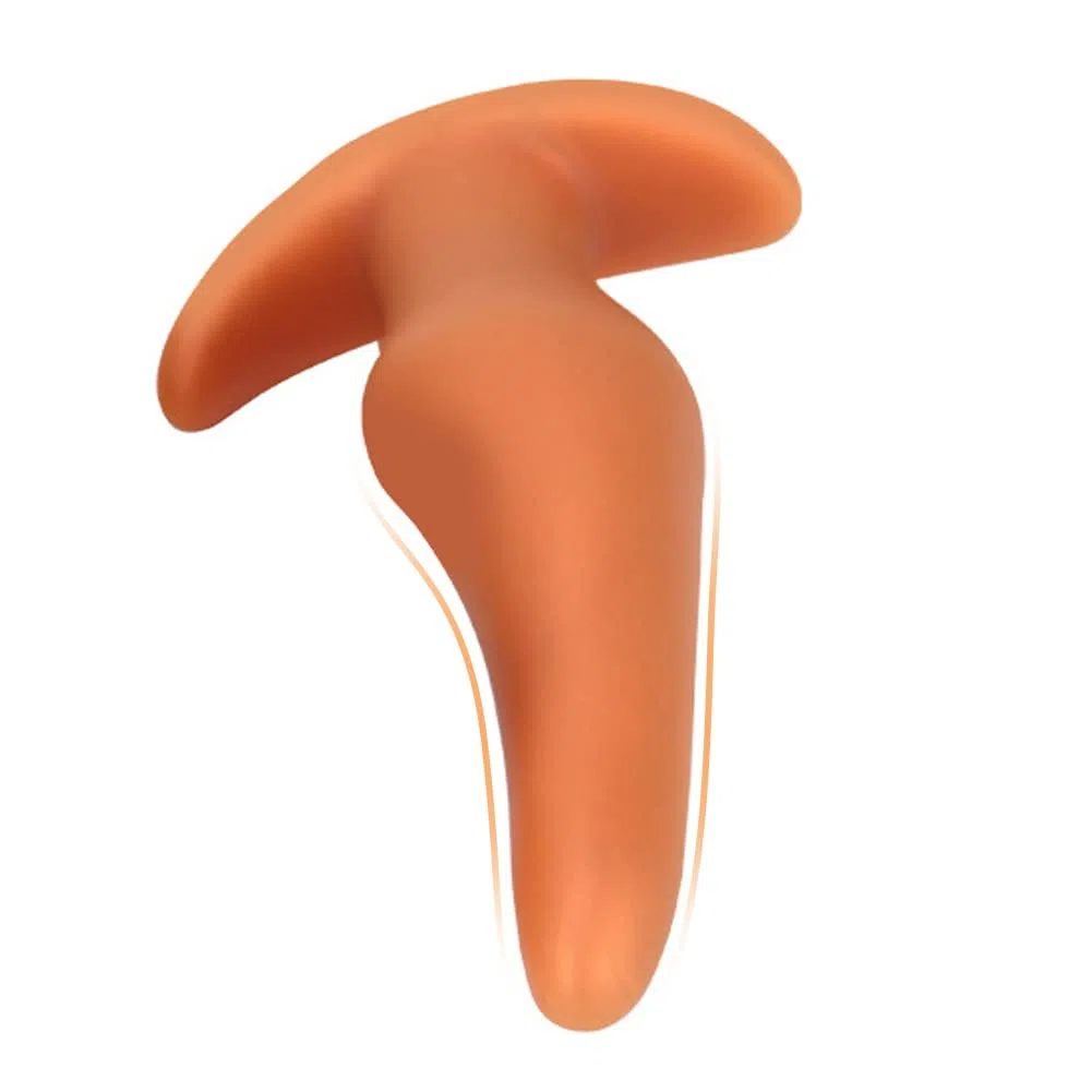 Plug Anale Plug Anale in Silicone Liquido Super Morbido Con Base Di Sicurezza, Dildo Anale D'oro Dilatatore Vagina Espansore Anale Giocattoli Sessuali Di Masturbazione per Uomini E Donne (XL)
