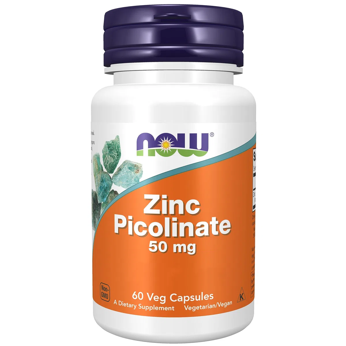 Now Foods, Zinco Picolinato, 50mg, Dose Elevata, 1 Capsula ogni 2 Giorni, 60 Capsule vegane, Testato in Laboratorio, Senza Glutine, Senza Soia, Non OGM, Vegetariano