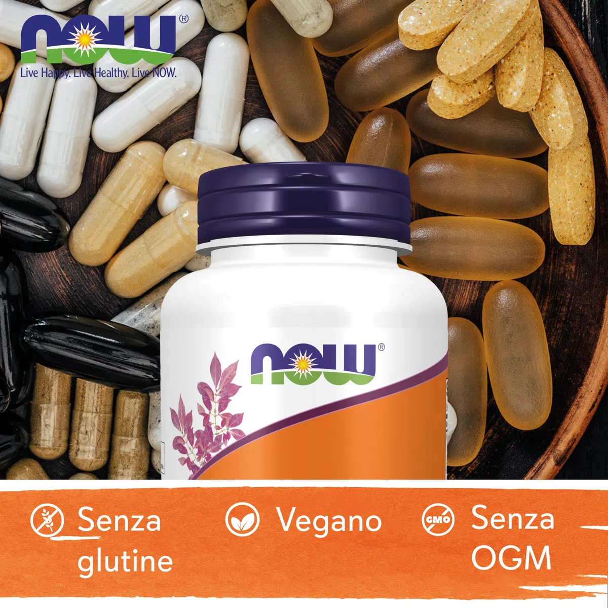 Now Foods Resveratrolo, 200mg, 120 capsule vegan, Testato in Laboratorio, Senza Soia, Senza Glutine, Vegetariano, Non-GMO