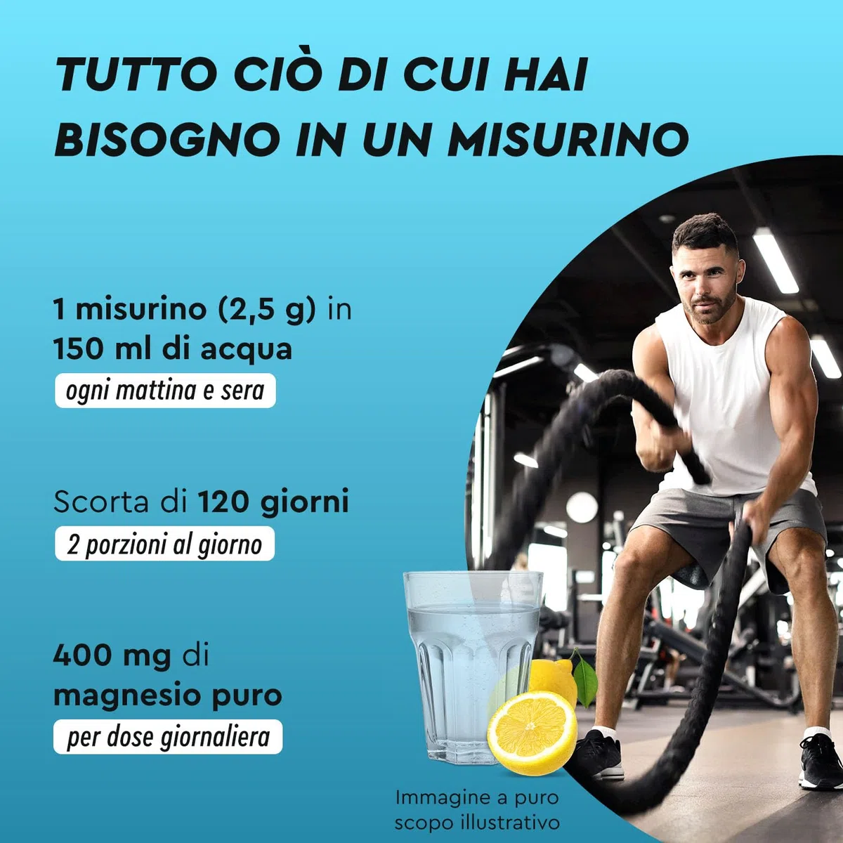 Magnesio Completo in Polvere 600g, Eletto PRODOTTO DELL'ANNO 2025, Bisglicinato, Citrato, Malato ad alto Dosaggio, Facile da sciogliere, Per Muscoli, Nervi, Equilibrio elettrolitico, Sapore di Limone