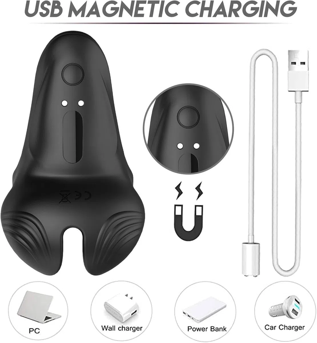 Neuman ApexDrive Pro 2026: massaggiatore a percussione intelligente controllato da app/pulsante, corpo portatile in silicone nero, 9 velocità e design impermeabile IPX7, per casa e viaggio