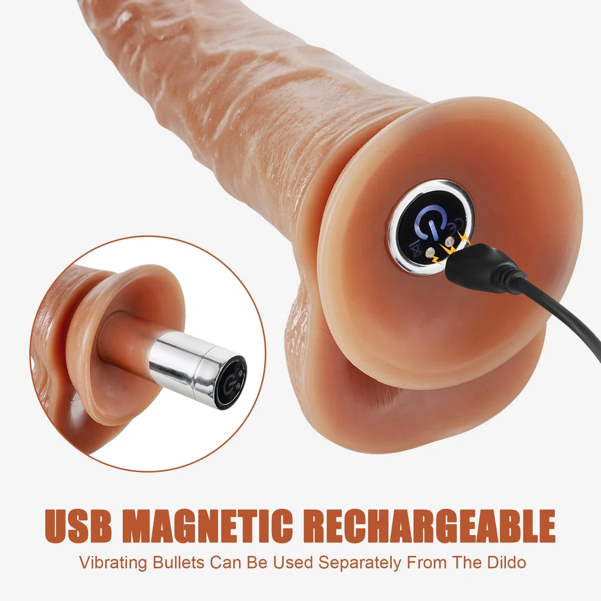 Strap-On Dildo vibrante realistici con vibratore a proiettile, stimolatori del punto G indossabile Massaggiatore della vagina, masturbatori femminile Giocattoli del sesso per donne coppia lesbica