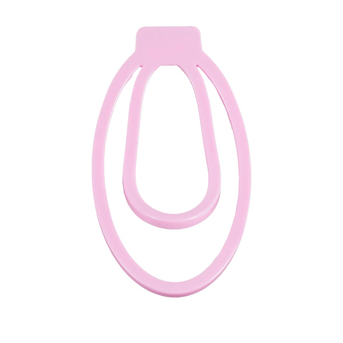 AMAZBEE Uomini imitazione femminile di castità training Scroto Pene Bondage Ring sissy Cage Clip Testicoli Anello di castità Cintura di castità BDSM Gabbia per il cazzo Giocattoli del sesso (Pink-L)