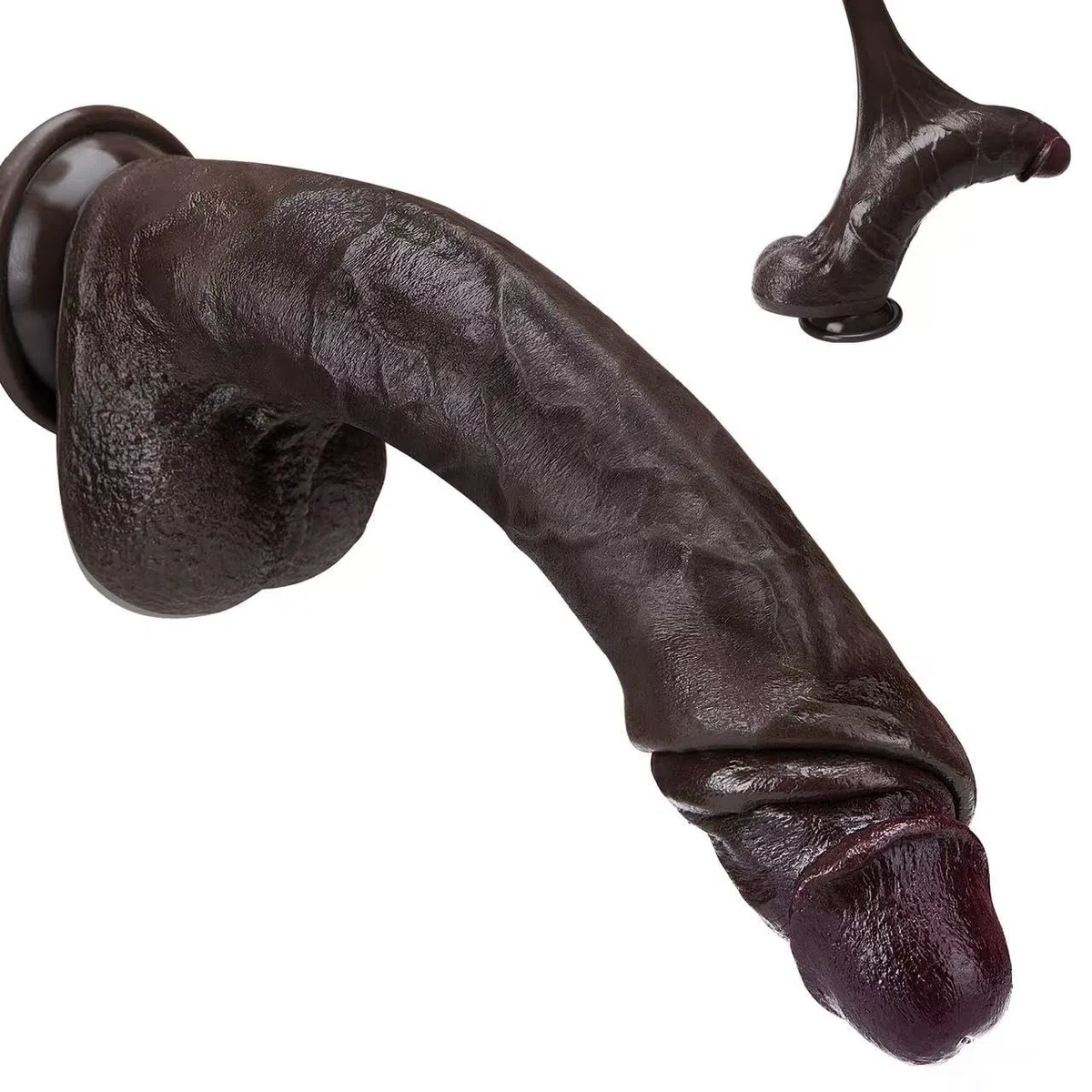 Sex Toys Dildo Realistico - Sexytoysys Donna Uomo Coppie Pene Finto XXL Grosso con Prepuzio Scorrevole, 27CM Plug Anale Gay Dilatatore Silicone Dildos per Sesso con Ventosa Potente e Vene Realistiche