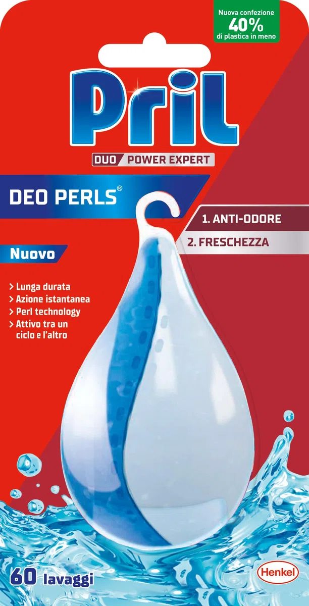Pril Deo Perls, Deodorante per lavastoviglie al profumo di fresco, Confezione 8