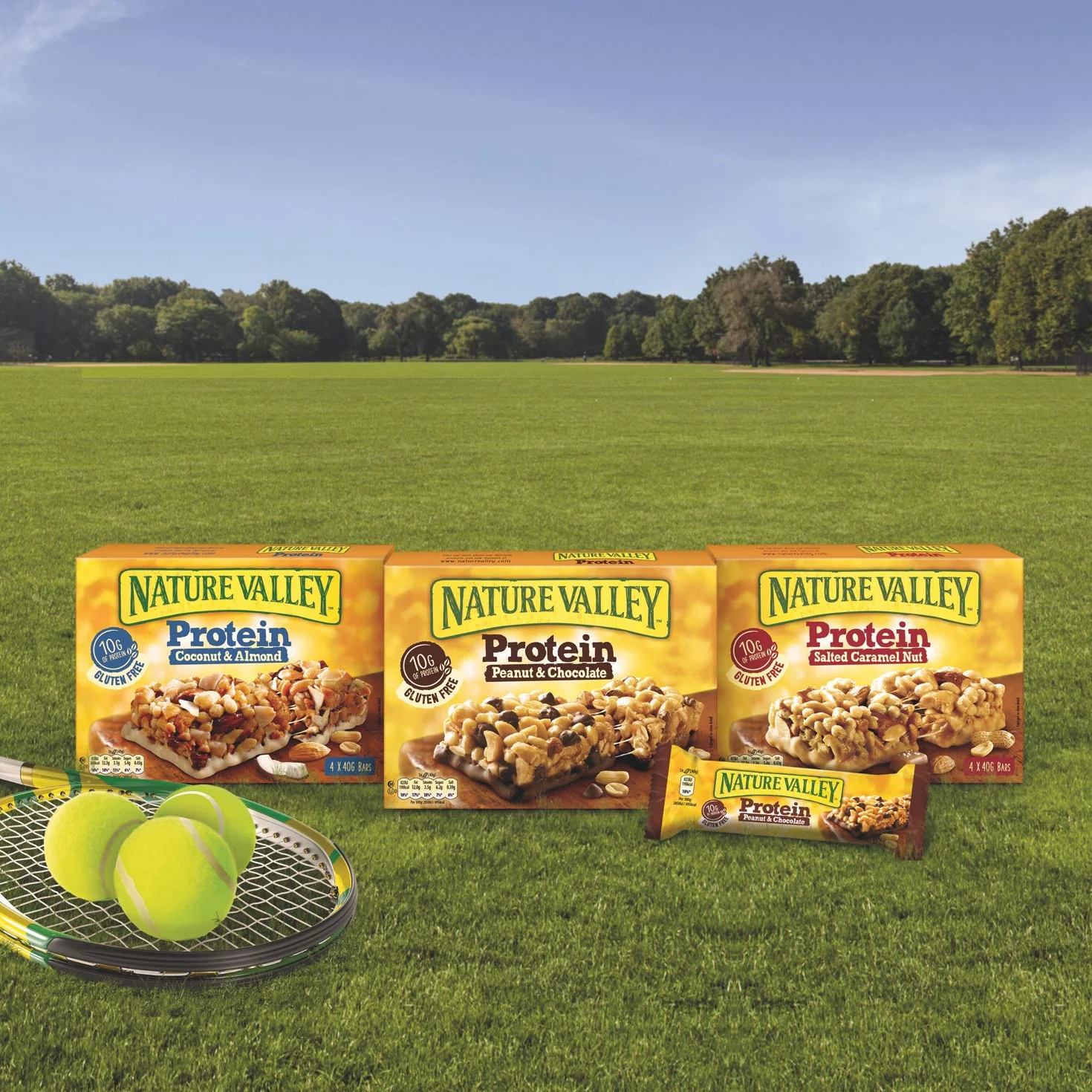 NATURE VALLEY Protein Bars, Peanut & Chocolate, 12x40g