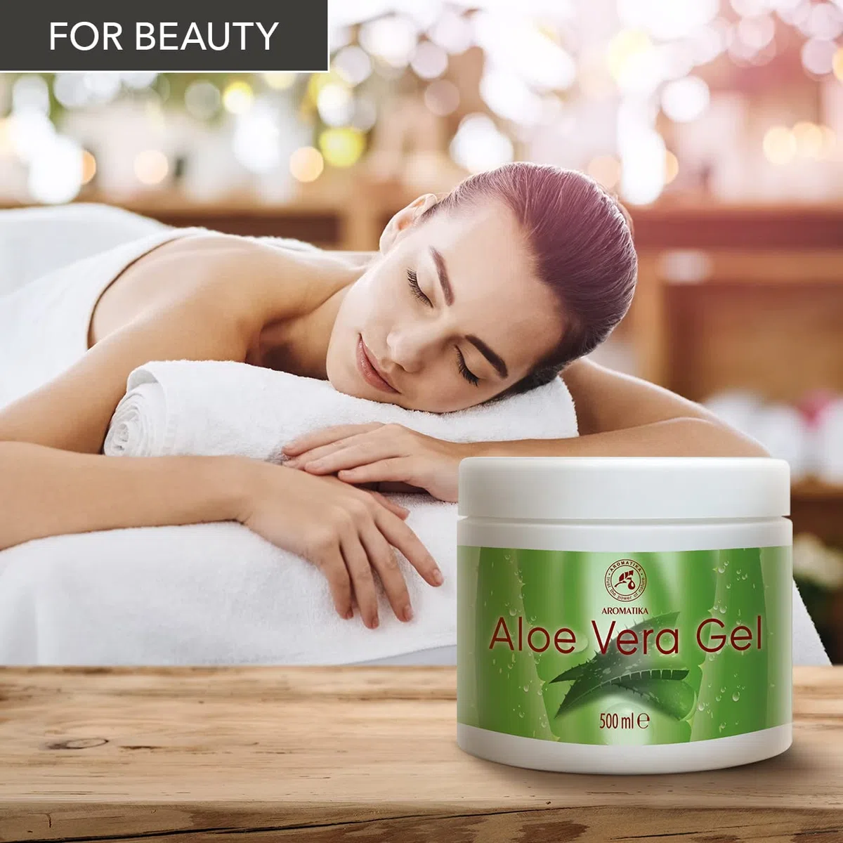 Aloe Vera Gel 500ml - Gel Lenitivo e Idratante per Tutti i Tipi di Pelle - Aloe Barbadensis - Aloe Vera Gel da Barba - Gel di Aloe per la Cura Della Pelle e Capelli - Aloe Vera per Viso