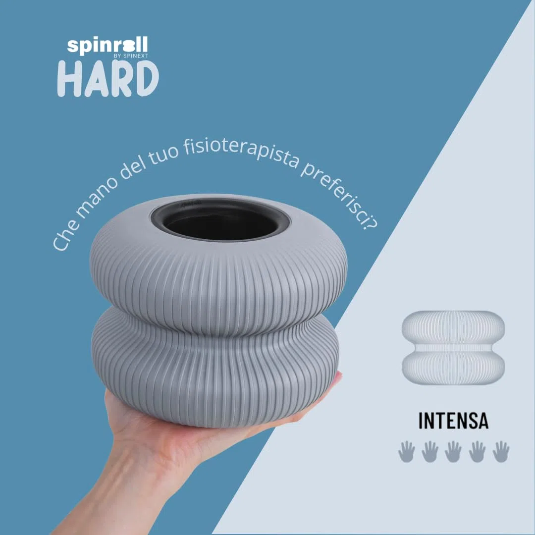 SPINEXT Spinroll Hard - Rullo per schiena, Foam Roller per massaggio muscolare, 3 Consistenze, Made in Italy, Allevia Dolore, Automassaggio Colonna