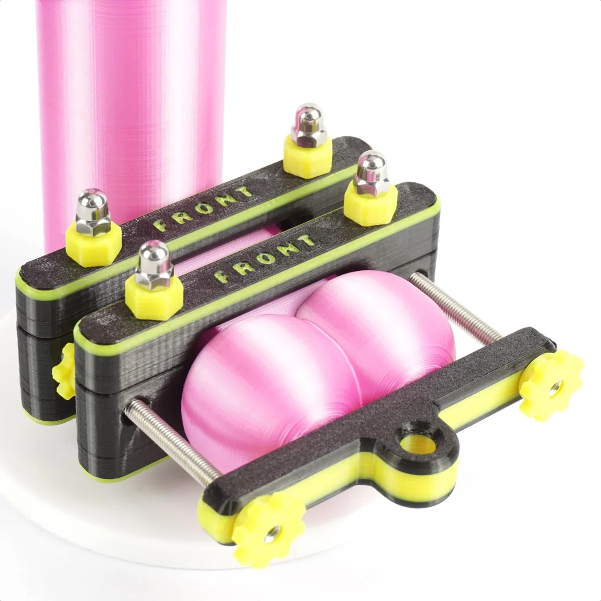 STRETCH-GRIP CBT BDSM morsetto per testicoli e dispositivo di trazione con sospensione pesi – sistema modulare nero-giallo di Nova Lux – giocattolo erotico maschile – prodotto nell’UE