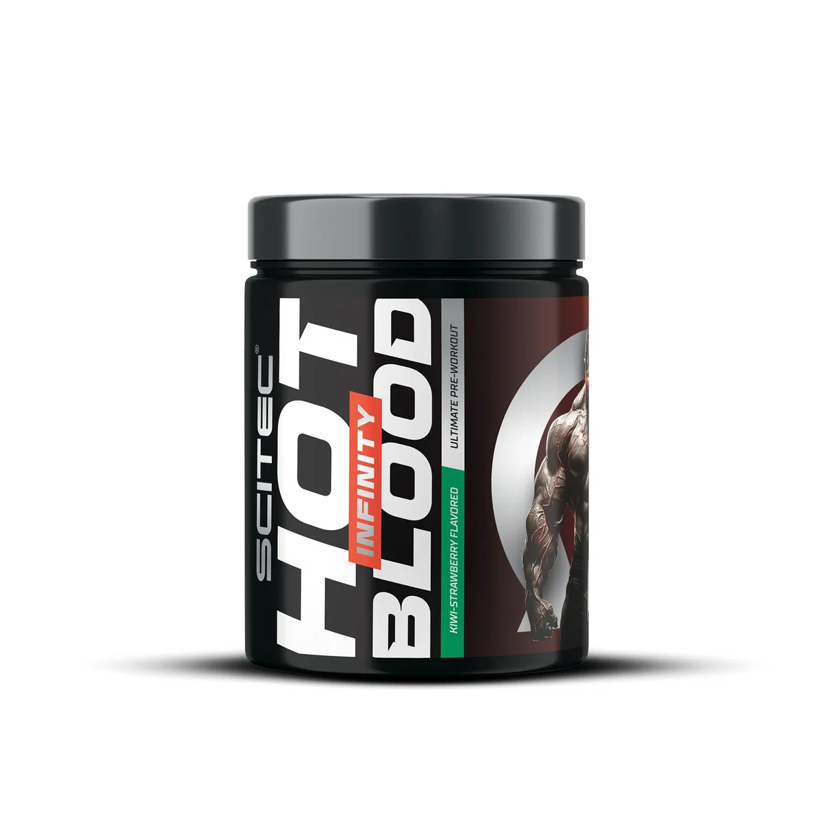 Scitec Nutrition Hot Blood Infinity - Complesso di principi attivi - Alto contenuto di caffeina - Elettroliti - Creatina monoidrato Creapure®, 350 g, Kiwi-Fragola