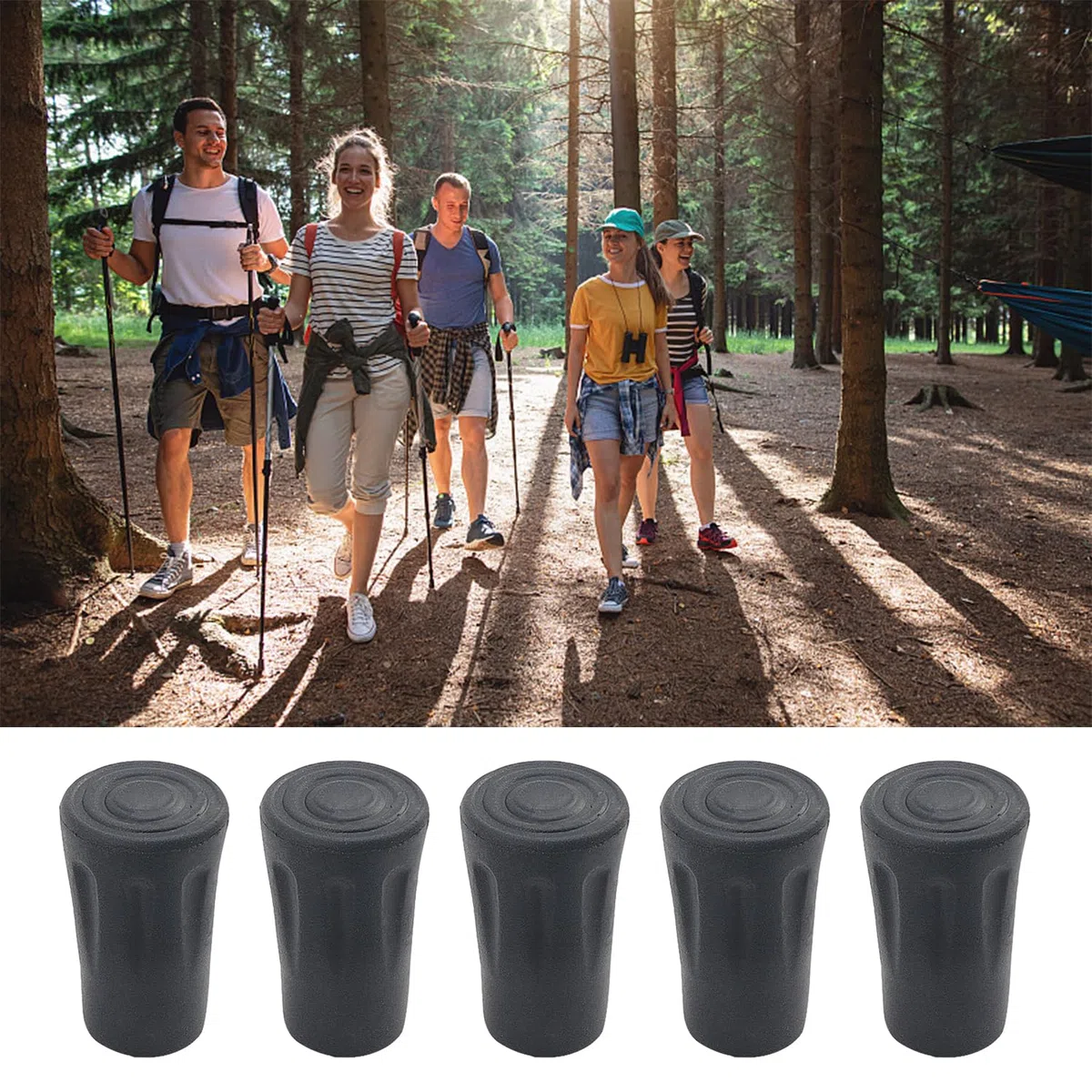 8 Pezzi Di Accessori Per Tubi Escursionistici, Protezione Della Stampella, Accessori Per Cani Da Trekking, Copertura Di Protezione Della Protezione Di Schöttische Con Escursione Di Slittamento.