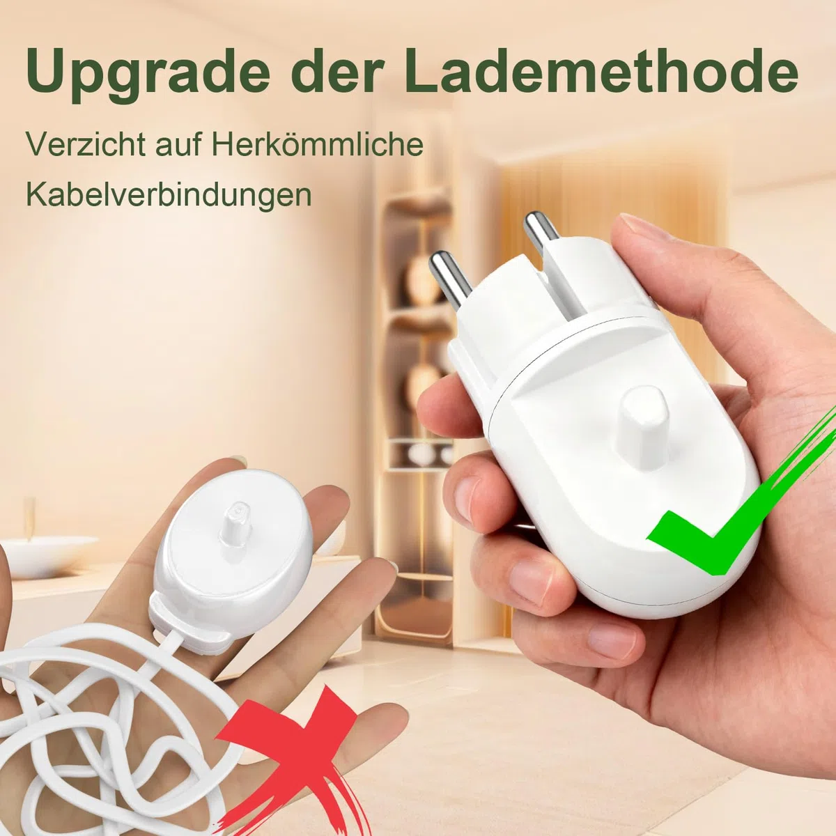 Newding Stazione di ricarica per spazzolini da denti, compatibile con Braun Oral-B iO6 iO5 iO4 iO3 iO2 (non iO7 iO8 iO9) Pro 3 3900 3500 3000Vitality Pro, Genius X, bambini, caricabatterie wireless