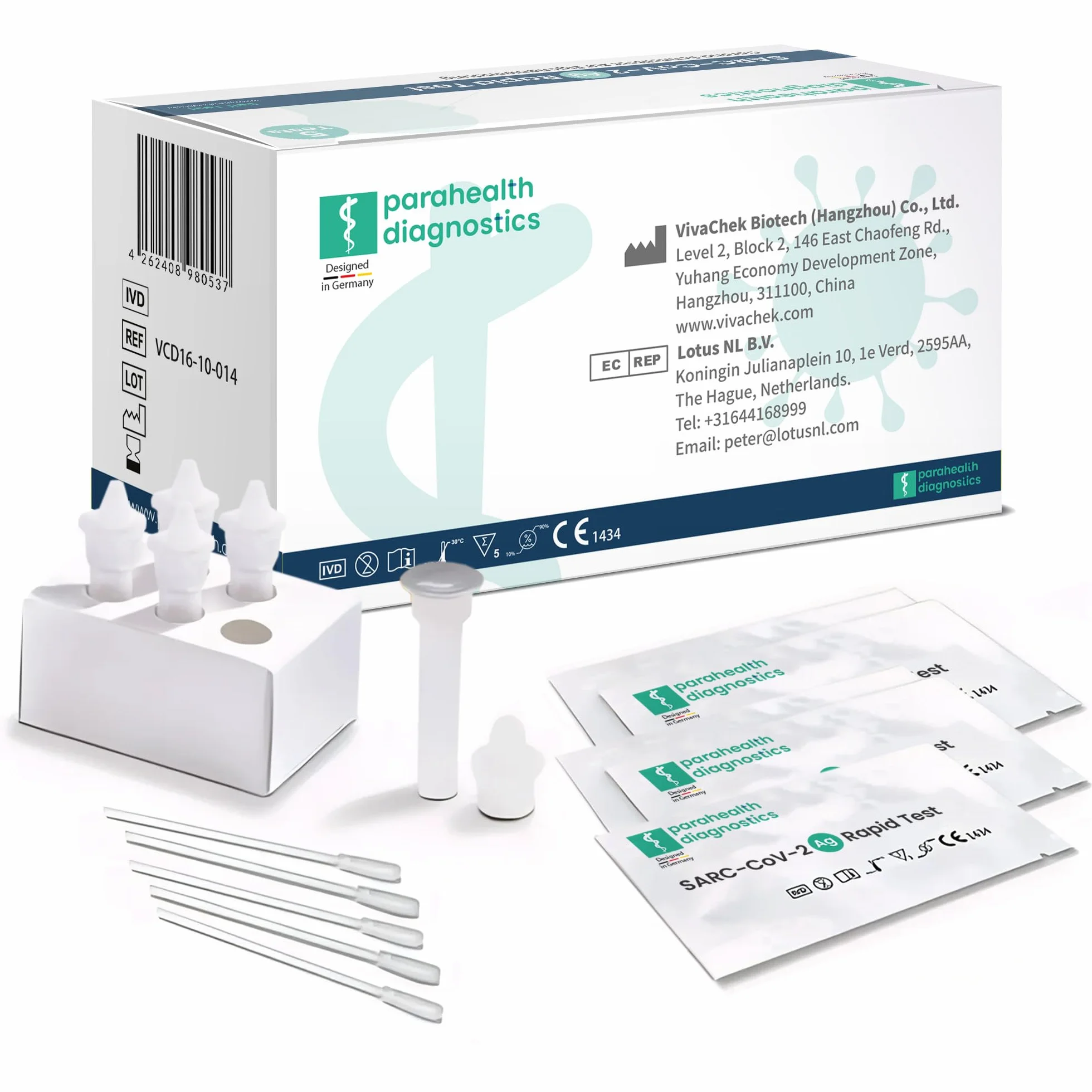 diagnostics - 40 tamponi rapidi per COVID-19, Test Antigenico Nasale, Validato per Nuove Varianti 2024, Sensibilità Alta
