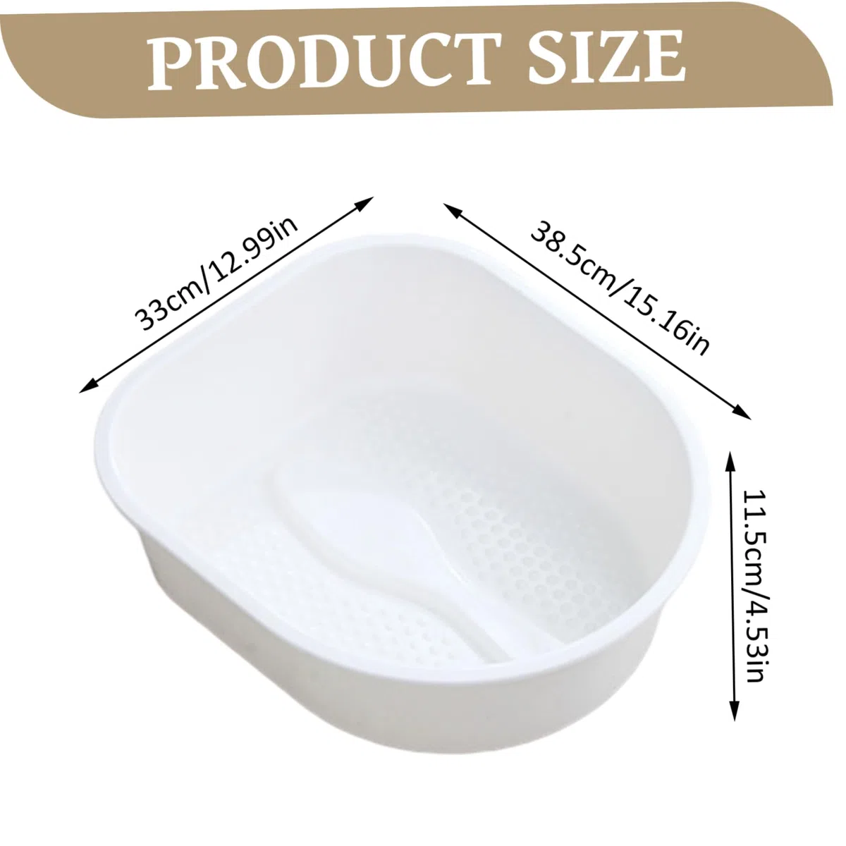Vaschetta per pediluvio, 15x13x4, 5 Vaschetta per pediluvio portatile leggera con protuberanze massaggianti, Secchio per lavaggio domestico per lavare i piedi in ammollo per adulti, Lavabo b
