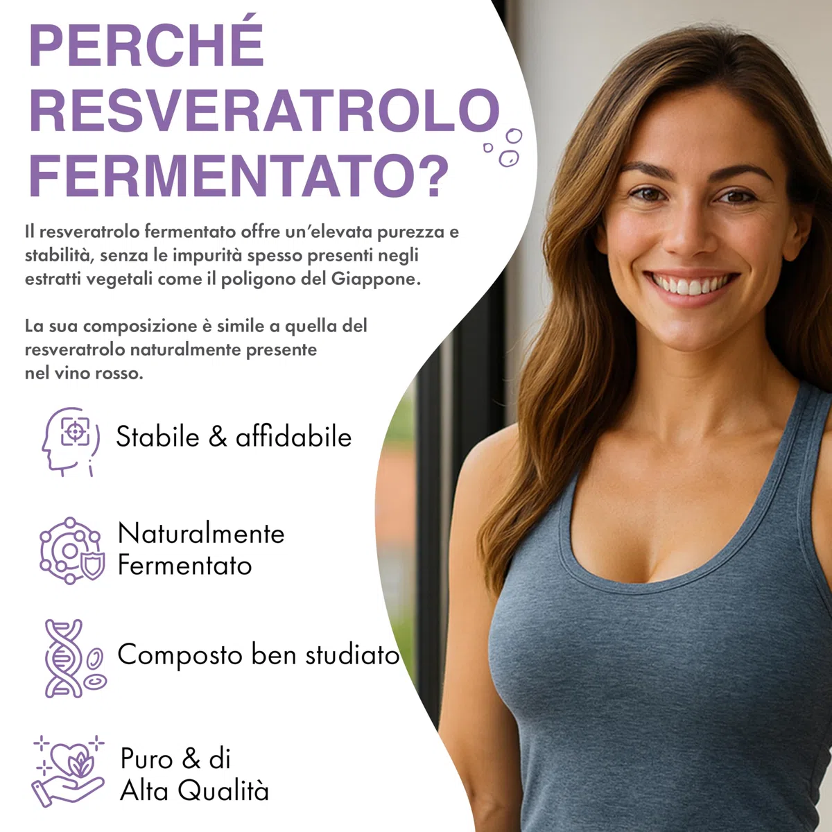 Trans-Resveratrolo 500 mg | 120 capsule vegane | Alta dose | Purezza 98% | Fermentato naturalmente | Con piperina | Testato in laboratorio | Qualità premium