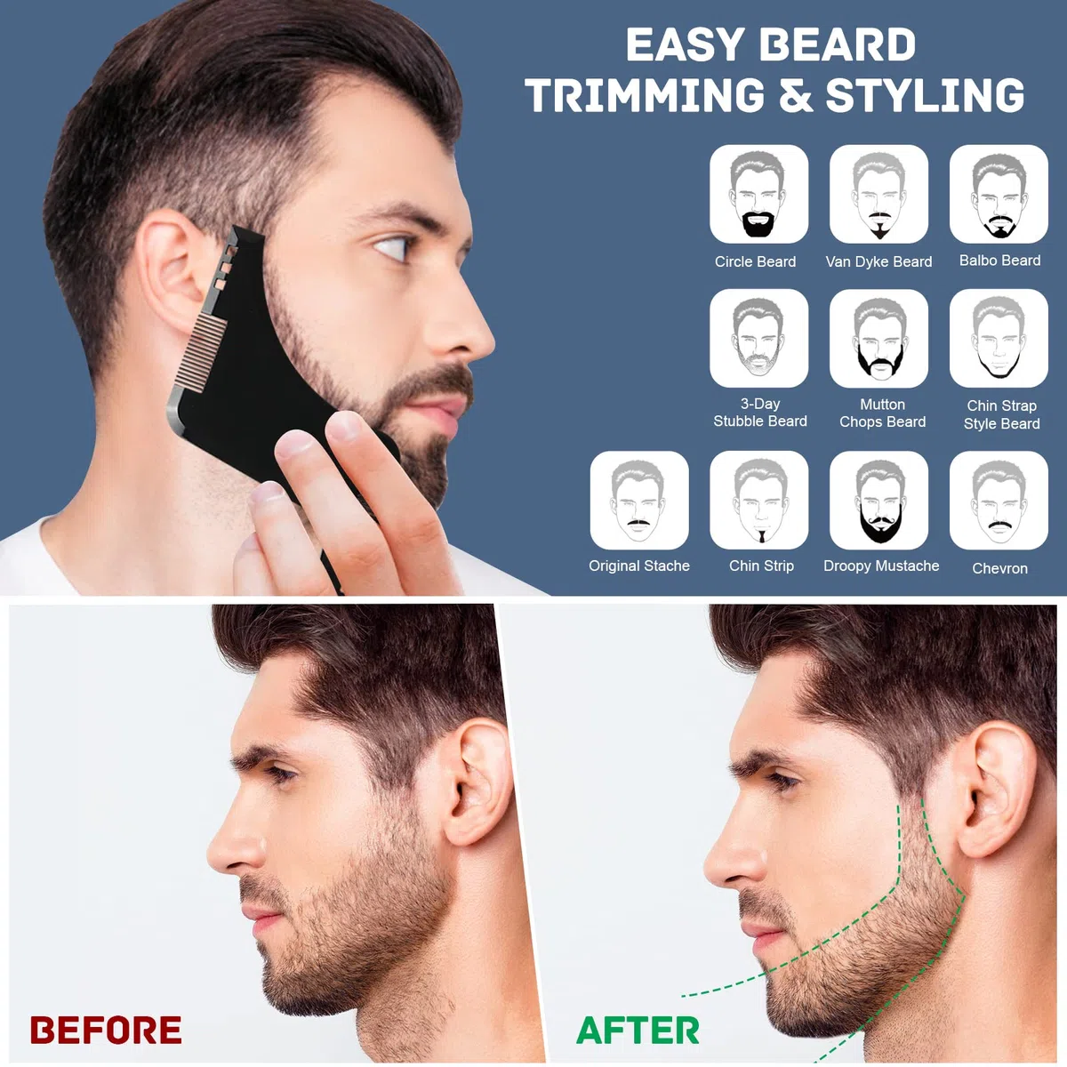 Beesjuy 11 In 1 Kit Barba per Uomo, Kit Barba Uomo Professionale, con 30ML Olio per Barba, 60ML Shampoo per Barba, 40g Balsamo per Barba,Pettine, Spazzola per Barba,Forbici, Regali di Natale Uomo