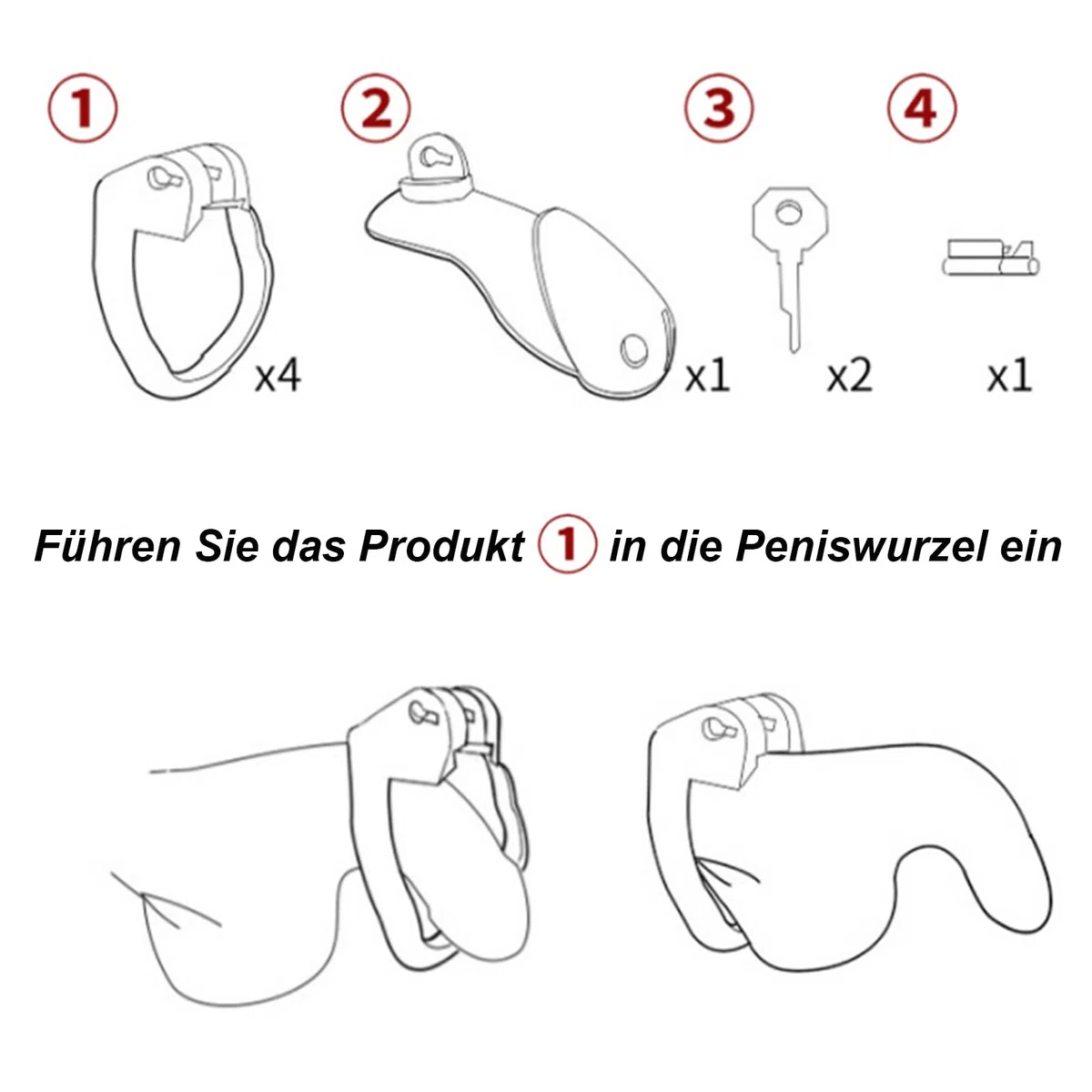 BDSMYEE Gabbia Castità Cock Cage con 3 Anelli per il Pene Maschile, Sex Toys Chastity Cage Pene Sexytoysys Coppia, Giocattoli Sessuali Fetish SM Bondage per Uomo (Trasparente, Corto)