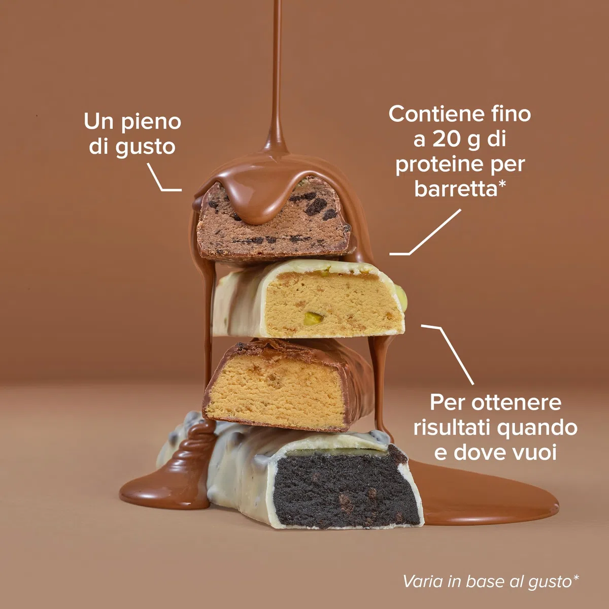 Bulk Macro Munch Barretta Proteica | Chocolate Cookies | 12 x 62g | 20g di proteine per barretta | Basso contenuto di zuccheri | Ricca di fibre | Triplo strato | Perfetta fuori casa