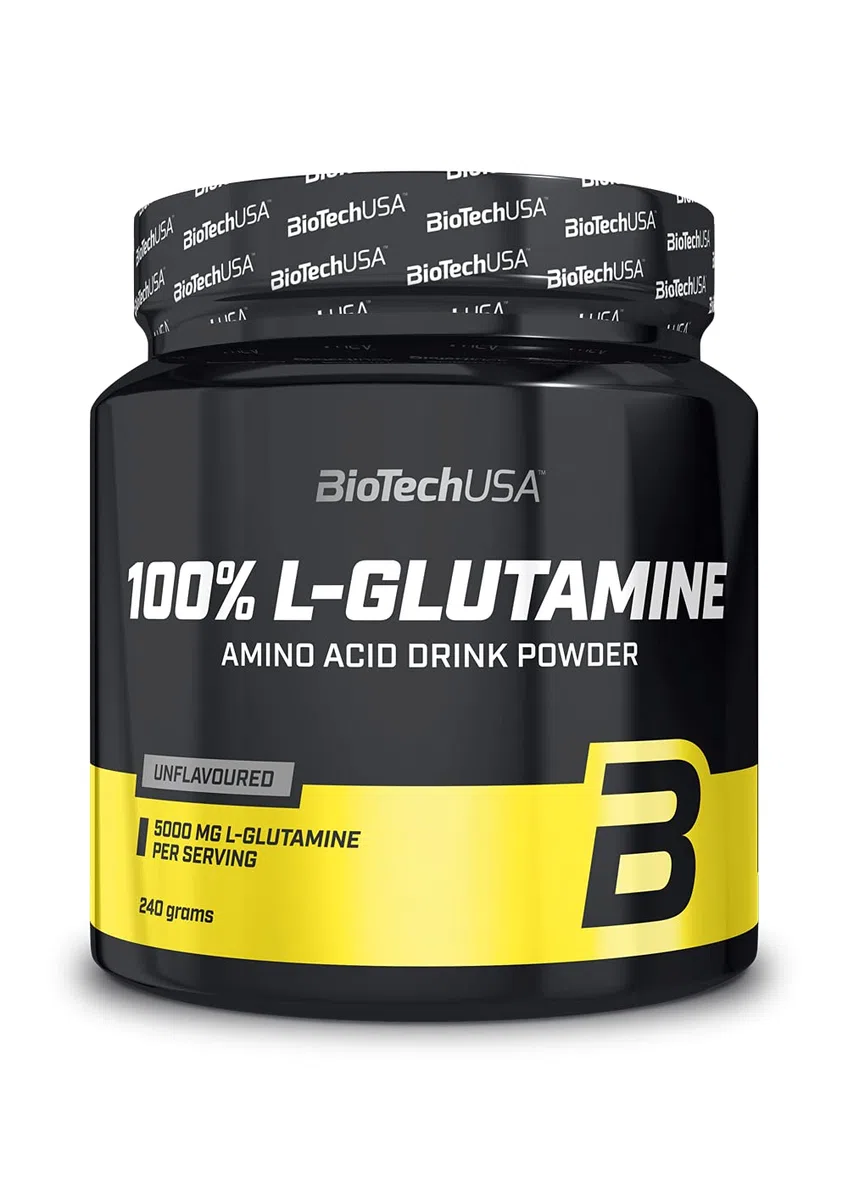 BioTechUSA 100% L-Glutamine | 5.000 mg di aminoacidi puri | Senza sapore | Senza zucchero | Ideale per gli appassionati di fitness e gli atleti agonisti | 240 g | Non aromatizzata