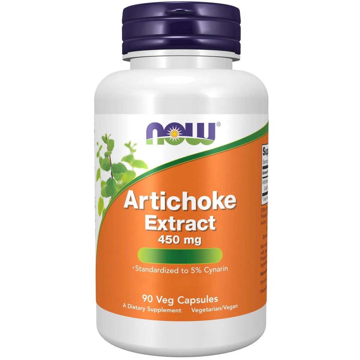 Now Foods, Artichoke Extract (Estratto di Carciofo), 450mg, Standardizzato in Cinarina, 90 Capsule vegane, Testato in Laboratorio, Senza Soia, Senza Glutine, Vegetariano, non OGM