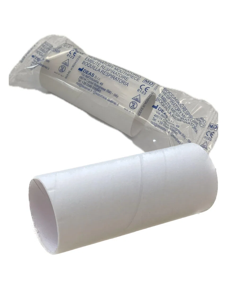 EasyTrace ® - Confezione 100 BOCCAGLI MONOUSO PER SPIROMETRO MIR · VITALOGRAPH · MICROMEDICAL - Diametro interno 28 MM, diametro esterno 30 MM