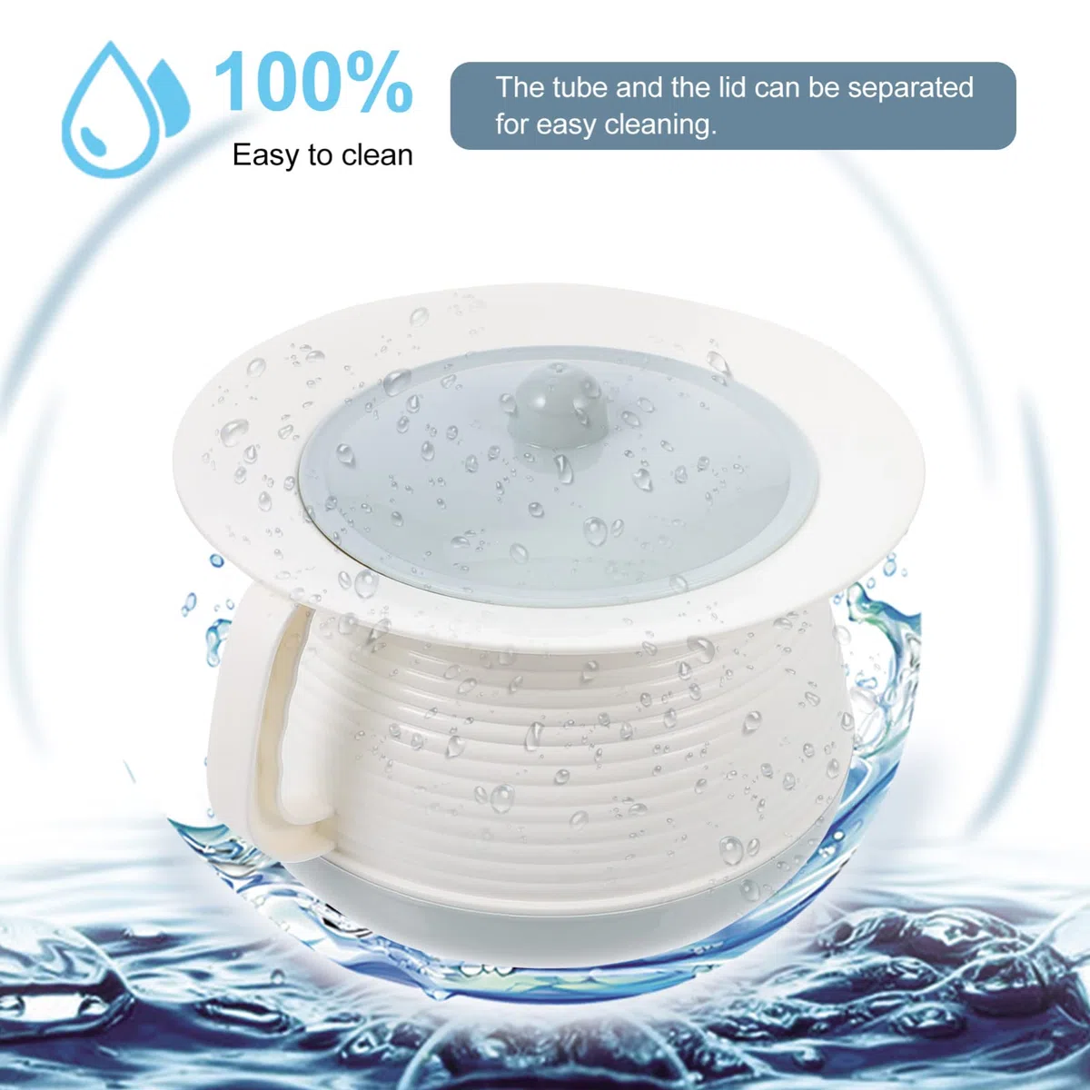 DOITOOL Vaso per orinatoio in plastica con coperchio, per bambini, portatile, per adulti, spittoon, paziente, per auto, anziani, ospedali, ospedali, servizi igienici portatili di emergenza,