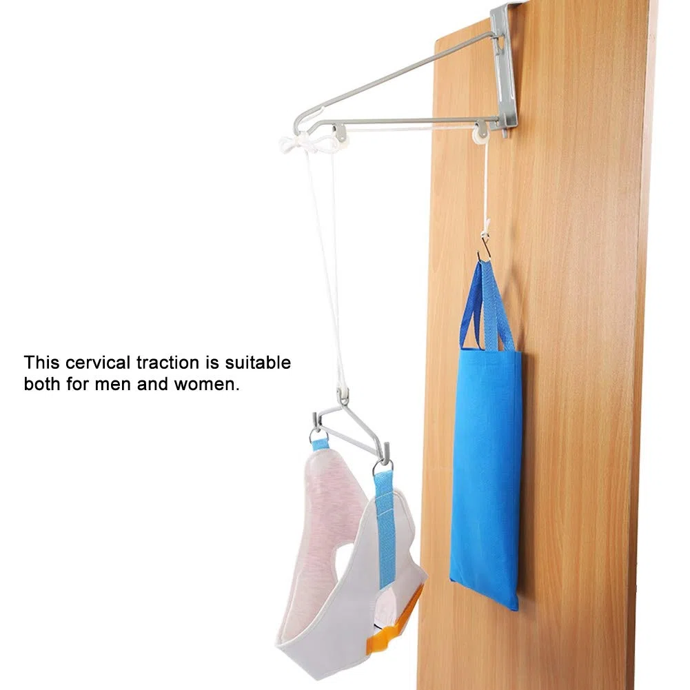 Kit di trazione cervicale, Kit Completo di trazione cervicale, Dispositivo di trazione cervicale di Dimensioni Regolabili Amaca Sollievo al Collo Sistema di trazione cervicale per Uomo per
