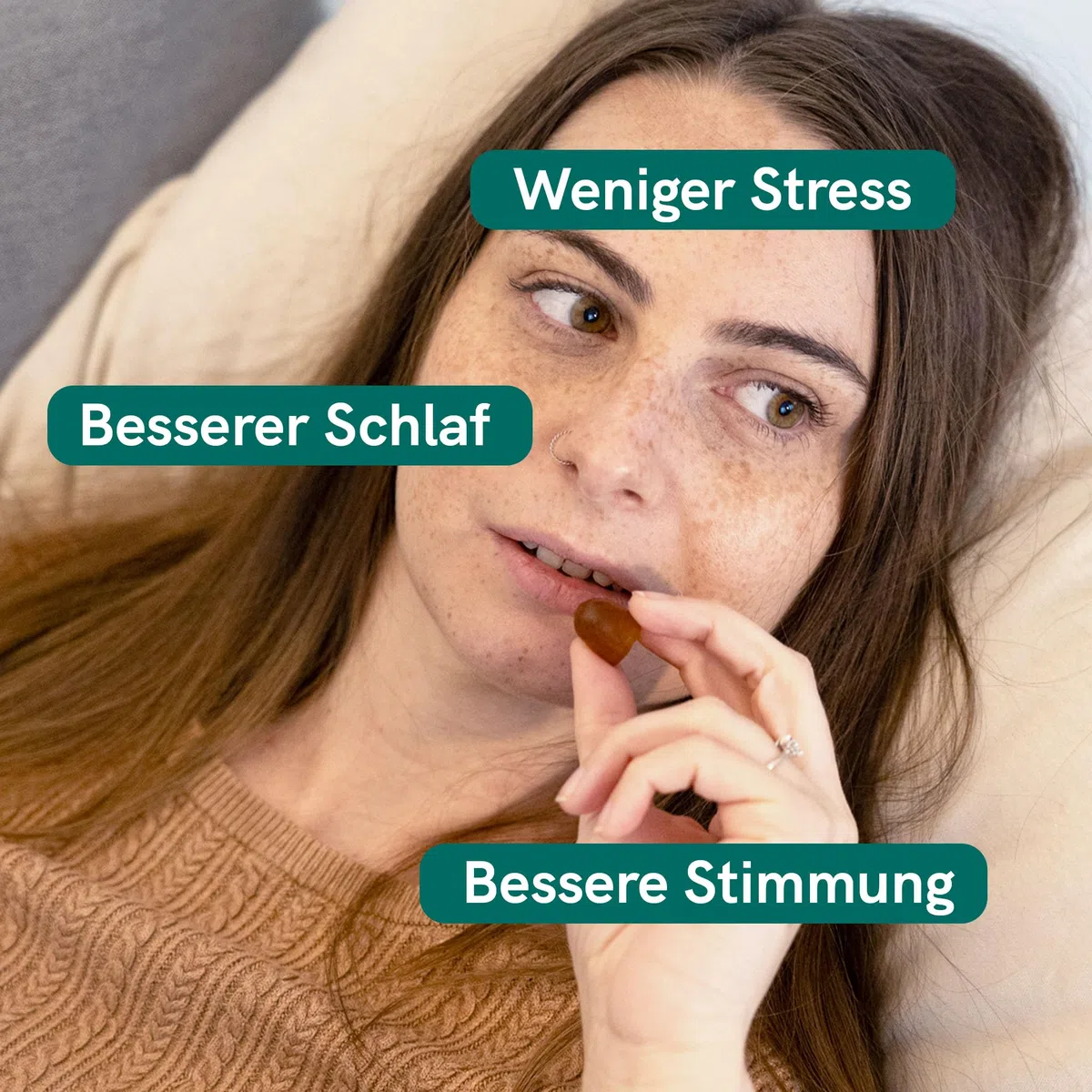 Gomma No Stress | 60 gomme vegane | 250 mg estratti vegetali per gomma | valeriana, passiflora, tè verde, camomilla, melissa | Stress & Relax | Nordic Oil