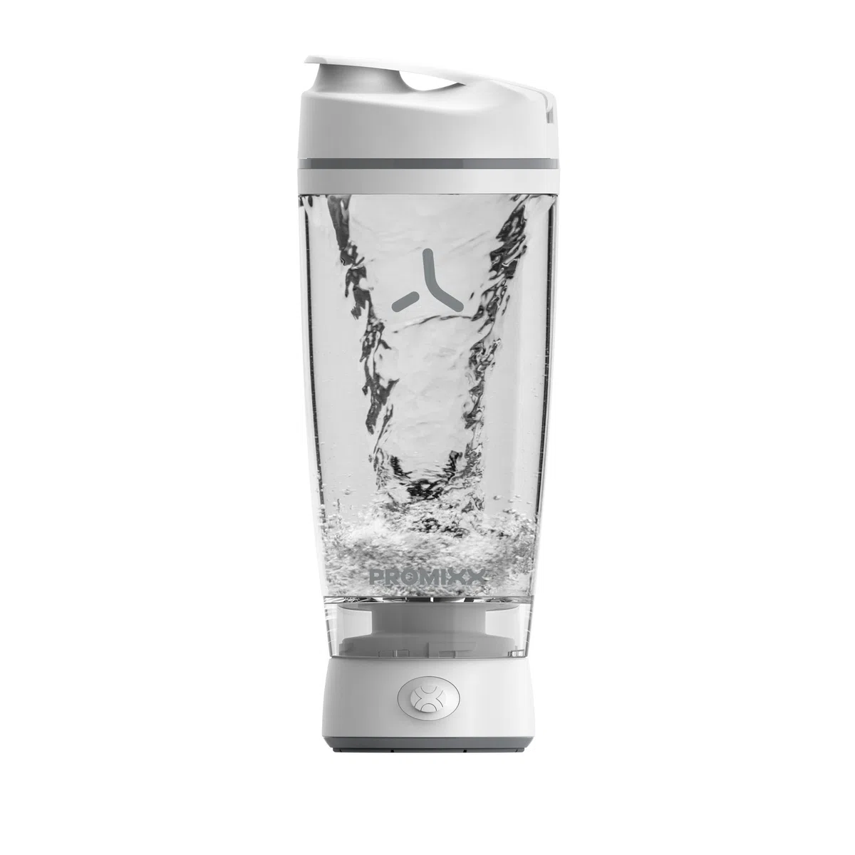 Promixx Bottiglia Originale Shaker - Alimentato a Batteria per Frullati di Proteine Lisci - Senza BPA, Tazza da 600ml (Bianco)