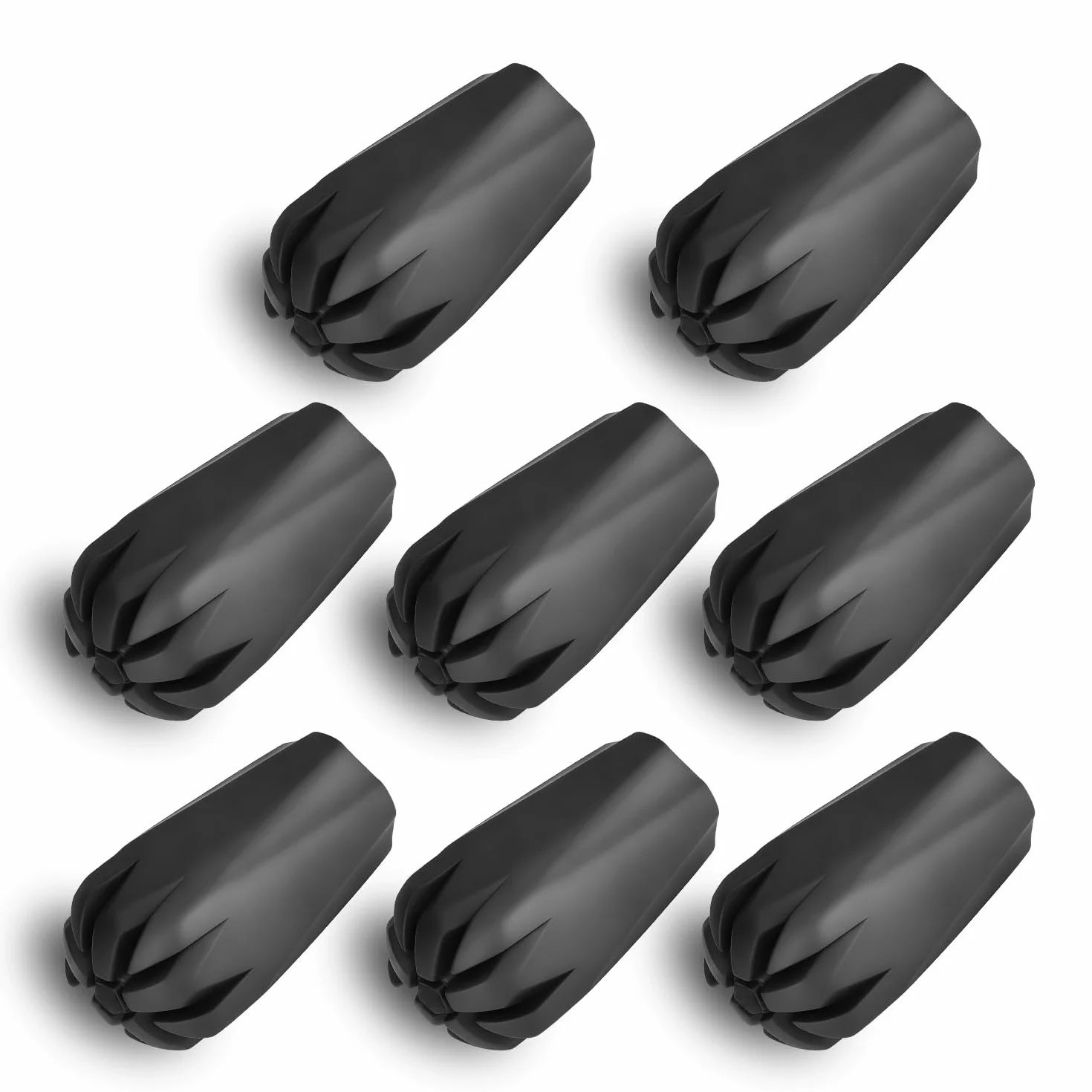 supregear Punte di Ricambio per Bastoni Da Trekking/escursionismo, Protezioni Terminali in Gomma Antiscivolo per Bastone Da Passeggio, Diametro Foro 11 mm (0,4"), 8 Pezzi