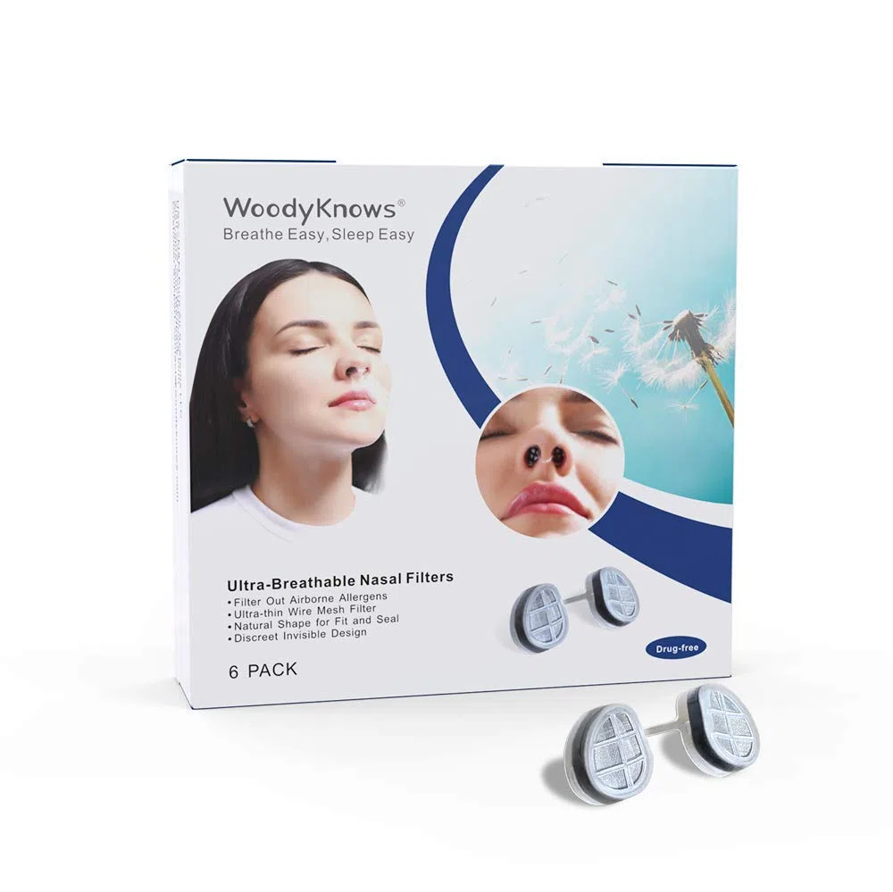 Filtri nasali ultra-traspiranti, aiuto per le allergie stagionali e alla polvere (Narice Stretta, M, 6 Pacco)