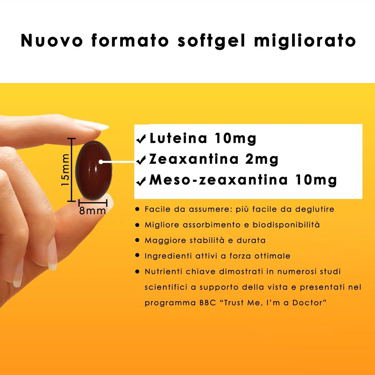 Vision Defender MAC Vitamine per gli Occhi – Carotenoidi Tripli: Luteina 10mg, Zeaxantina 2mg & Meso-Zeaxantina10 mg – Supporto Vista & Salute Oculare – 90 Capsule – Prodotto nel Regno Unito