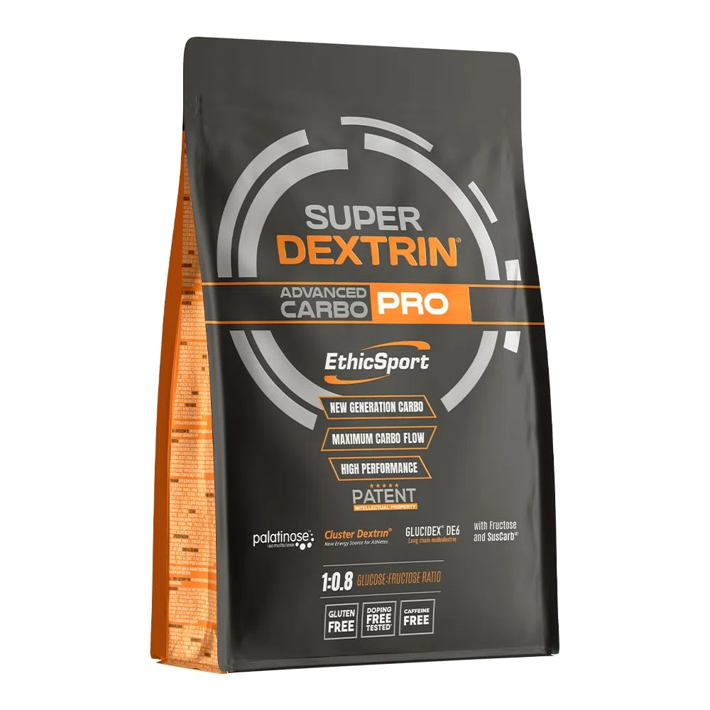 Super Dextrin PRO EthicSport – Carboidrati evoluti 1:0,8 (Glu:Fru) con Cluster Dextrin, SusCarb, Palatinose e maltodestrine – busta da 840g – gluten free, doping free tested*