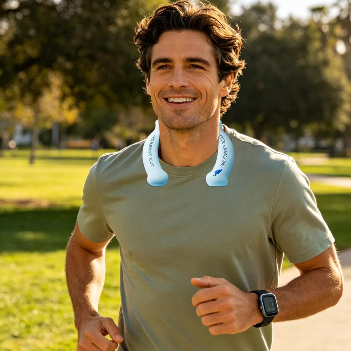 Tubo di raffreddamento per collo, riutilizzabile, per esterni, per ciclismo, corridore, escursionisti, golfisti, , agricoltori, giardinaggio, campeggio, escursionismo, ciclismo, pesca, pendolari