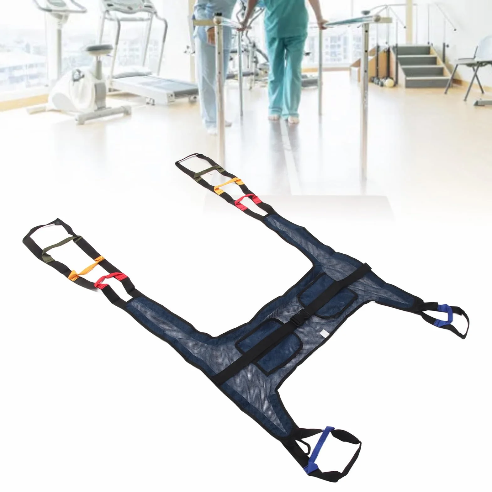 Imbracatura Per Sollevamento del Paziente Imbracatura a Rete Grande, Imbracatura Per Sollevamento del Paziente in Nylon Imbottito Ausilio Per Il Trasferimento del Sollevamento del Paziente Per L'addes