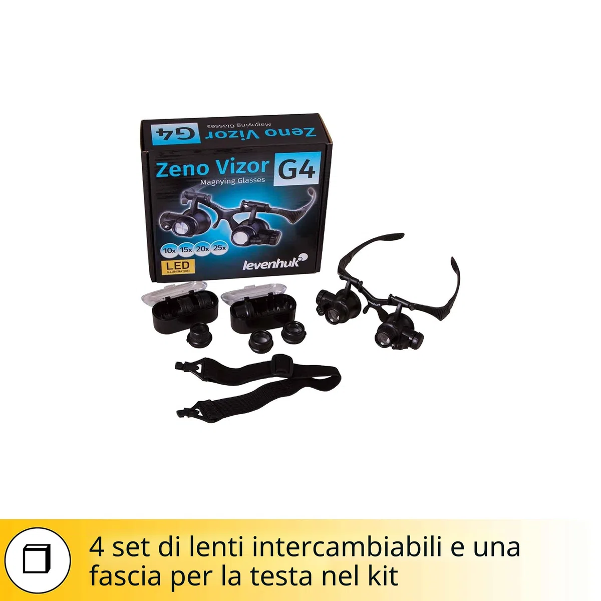 Levenhuk Occhiali d’ingrandimento Zeno Vizor G4
