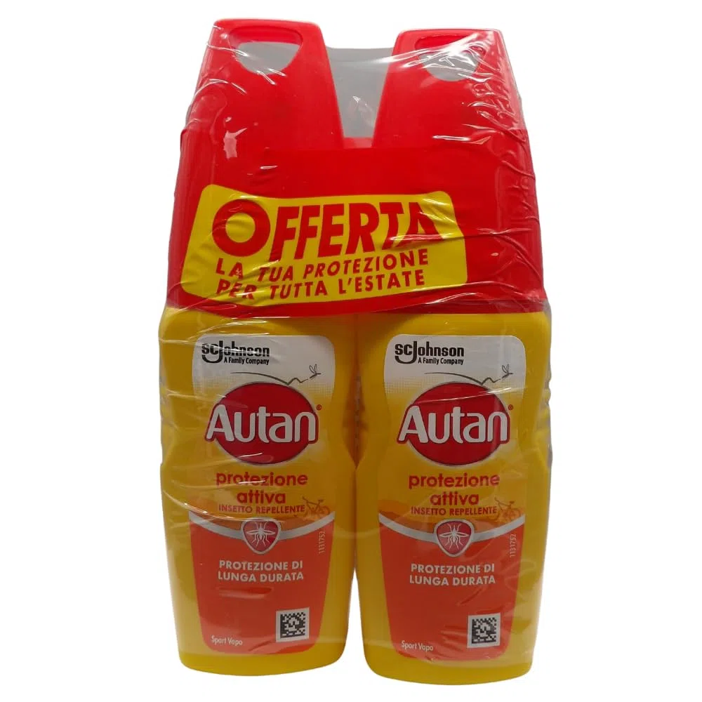 AUTAN PROTEZIONE ATTIVA DI LUNGA DURATA - 3 CONFEZIONI BIPACCO 6X100ML più 1 confezione ZIGZAG Pelli Sensibili salviette antipuntura