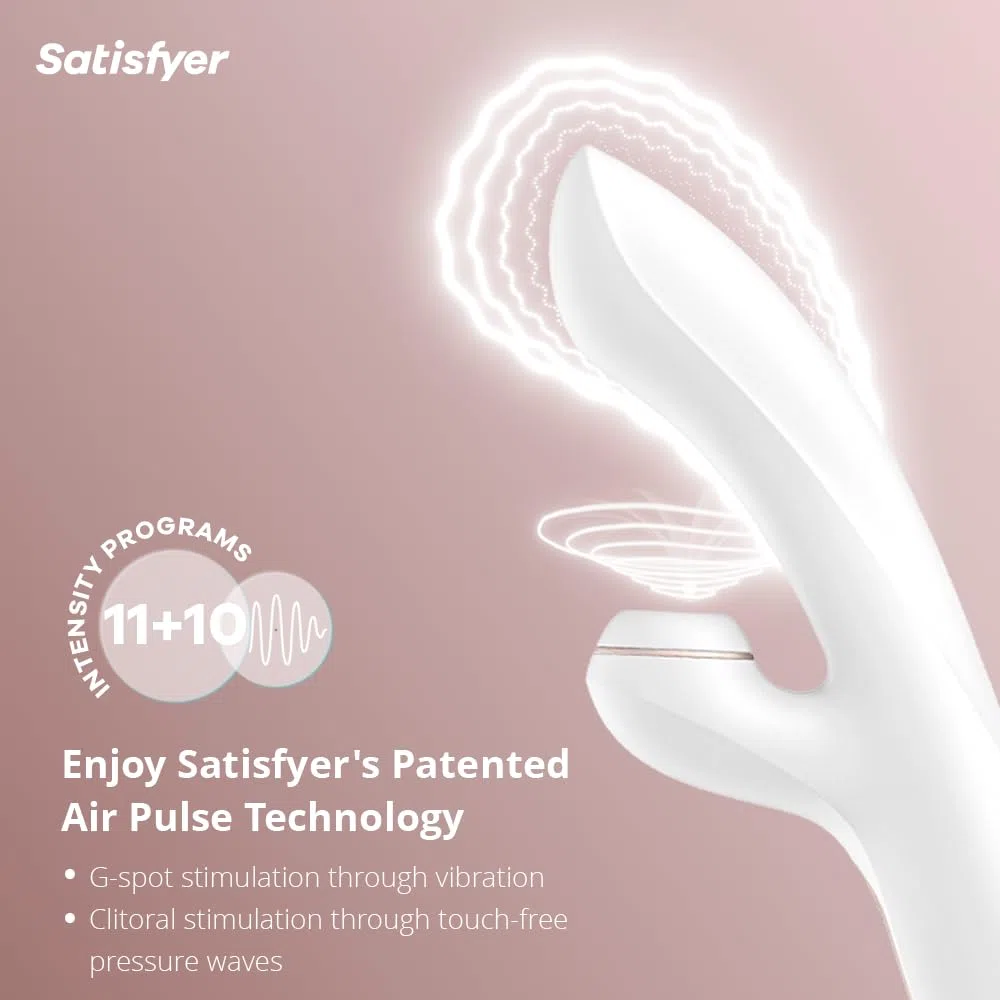 Satisfyer Pro+ G-Spot Rabbit | Succhia clitoride con 11 livelli di intensità | Massaggio punto G con 10 programmi di vibrazione | Vibratore ricaricabile | Giocattolo per il benessere sessuale IPX7