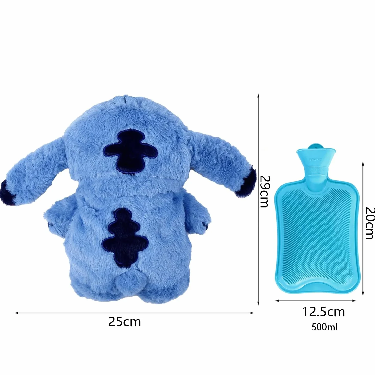 boule acqua calda, morbida bottiglia d'acqua calda in peluche con rivestimento rimovibile, scaldamani per bambini e adulti，borsa acqua calda peluche，borse acqua calda，borsa acqua calda piccola